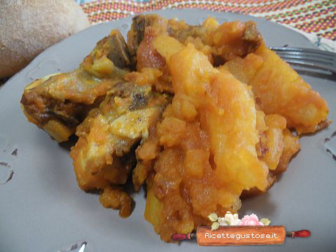Costine di maiale patate e zafferano